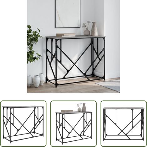 Table d'entrée - Table console sonoma gris 100x40x80 cm bois d'ingénierie (1/5)