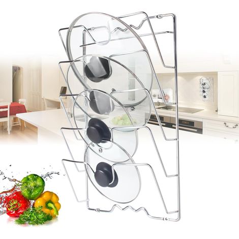 Kitchen Topfdeckelhalter, Pfannendeckel Halter Topfdeckel Wandhalterung Deckelhalter Edelstahl Deckelhalter Wand Küche