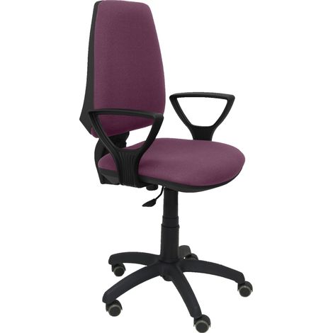 Silla Elche CP bali morado brazos fijos ruedas de parqué