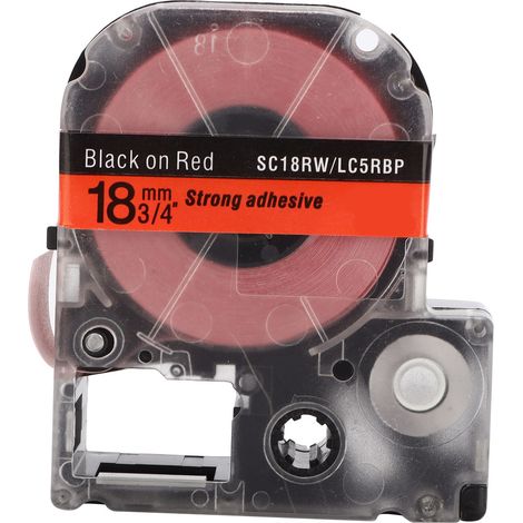 Label Tape PET Replacement Memo Paper for Epson Label Printer for KINGJIM Label MachineBlack On Red (1/5)