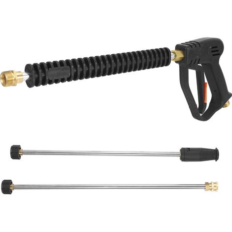 Pistolet haute pression pour nettoyage voiture 3000psi, lance de lavage avec 2 rallonges, buse robuste pour machine à pression, outil de rinçage efficace. (1/5)