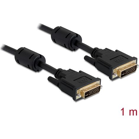 Delock cable dvi 24+5 macho  dvi 24+5 macho 1 m negro