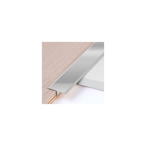 3 PCS Baguettes de Finition en T en Aluminium 0,9 m × 2 cm Profilés Métalliques en T pour Transitions de Sol entre Seuils Carrelages Sols Bois Tapis, Argent (1/5)