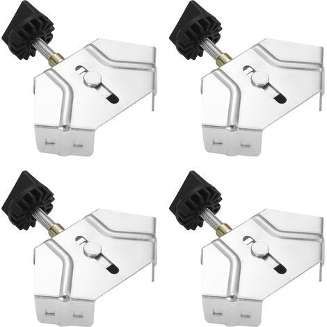 4 Pinces Angle 90° – Réglables, Faciles à Utiliser – pour Menuiserie, Ingénierie, Cadres – Argenté (1/5)