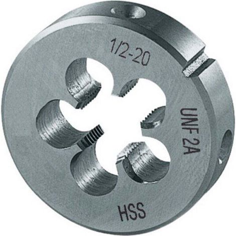 Filière, UNF, Filetage : UNF n°1/2—20 pouces, Filets par 28 pouces, Ø extérieur x hauteur 20 x 7 mm (1/5)