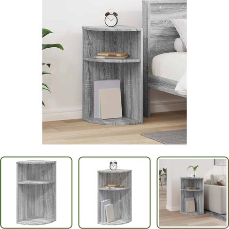 Stauraum - Beistelltisch Graues Sonoma 29,6 x 29,6 x 60 cm Holzwerkstoff (1/5)
