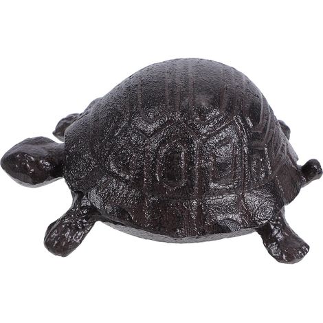 VICASKY Boîte à Clés Extérieure en Fer Forme de Tortue Vintage, Ornement Décoratif pour Jardin et Maison Grand Espace de Rangement Sécurisé