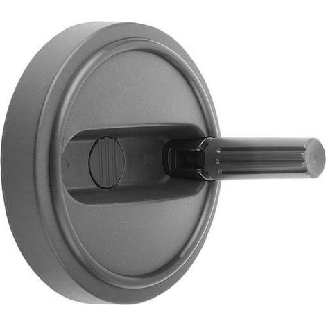 KIPP Handrad D1=80 Passbohrung 10H7 mit Querbohrung M06 Form A The. (1/4)
