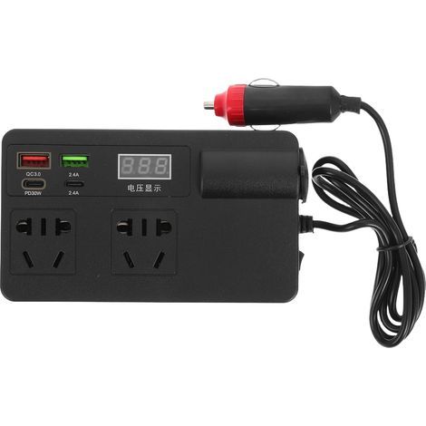 Onduleur de voiture onduleur de voiture onduleur de puissance adaptateur de prise de voiture adaptateur de voiture abdos (1/5)