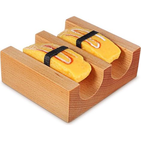 Soporte de madera para sushi，estante japonés para sushi，expositor para sashimi y platos japoneses (1/5)