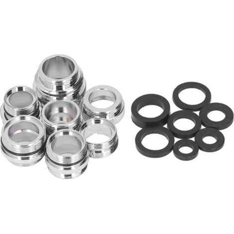 Kit d'adaptateur de robinet 7 pièces, joint mâle femelle en laiton pour tuyau d'arrosage, évier de cuisine, filtre à eau, tuyau standard (1/4)