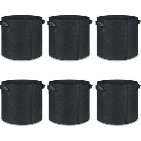 Sac de Plantation - Sac à Plantes Non Tissé 30 L - Pour Tomates Fraises Poivrons Carottes - 6 Pièces (1/5)