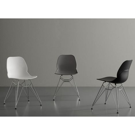 Chaise Eiffel - Lot de 2-Blanc (1/5)