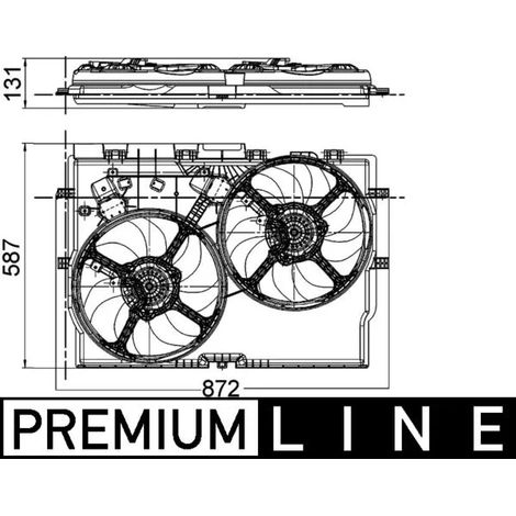 Ventilateur, refroidissement du moteur MAHLE CFF 228 000P CITROËN 0001347697080