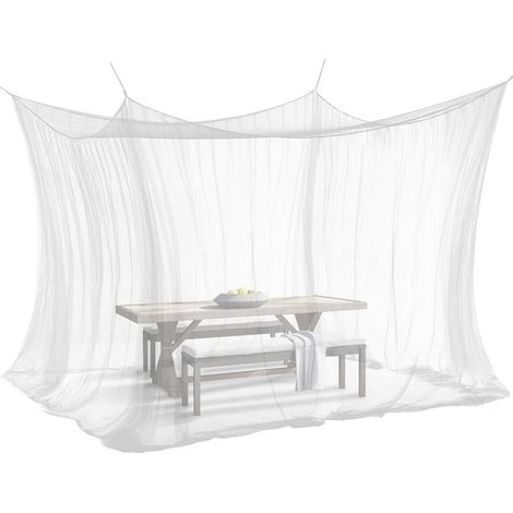 Mosquito Net for Indoor and Outdoor Use, 300 x 300 x 250 cm, 220 Meshes, XXL for Tent, Caravan, White (1/5)