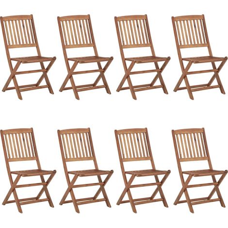 Maison Exclusive - Klappbare Gartenstühle 8 Stk. mit Kissen Massi