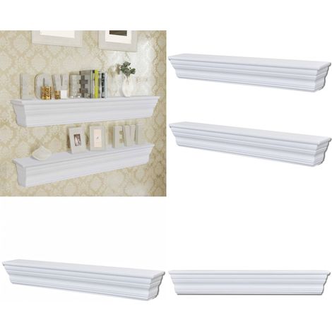 Wandregale Aaliyah 2 Stk. Weiß - Wandregale - Regal - Holzregal - Badezimmerregal - Wohnraumdeko - Home & Living (1/5)