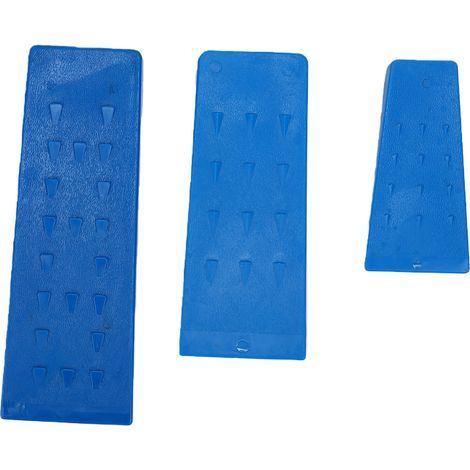 Cales d'abattage d'arbres en plastique ABS, 3 pièces, tronçonneuse pour une coupe de bois sûre et Stable, 5.5 8 10 pouces, bleu (1/5)