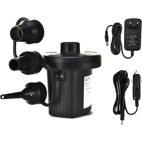 Electric Fast Fill Kayak Air Pump with 3 Nozzles for Boats, Air Mattresses, Pool Rings, Inflatable Airbeds 595 (1/4)