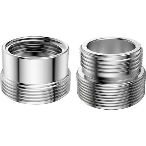 Lot de 2 adaptateurs de robinet M22 vers F18 et M22 vers M18, connecteur pour rallonge universelle et aérateur, pièce de rechange pour robinets de cuisine et de salle de bain (1/5)