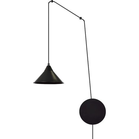 Lampada a sospensione Emibig Abramo nera Ø24 E27 metallo (1/5)