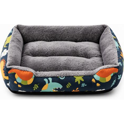 Coussin molletonné pour chats gris foncé dinosaure L 60 x 45 cm (1/5)