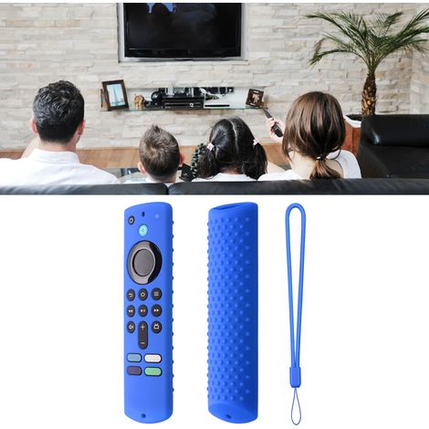 Etui de télécommande Fire TV Stick - Housse silicone anti-glisse avec cordon pour 3e génération (bleu) - Protection durable et design ergonomique (1/5)