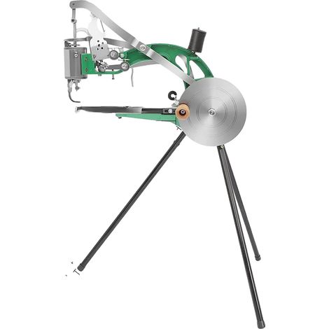 Machine à coudre, fonctionnement manuel, pied de biche réglable à 360°, vert clair (1/2)