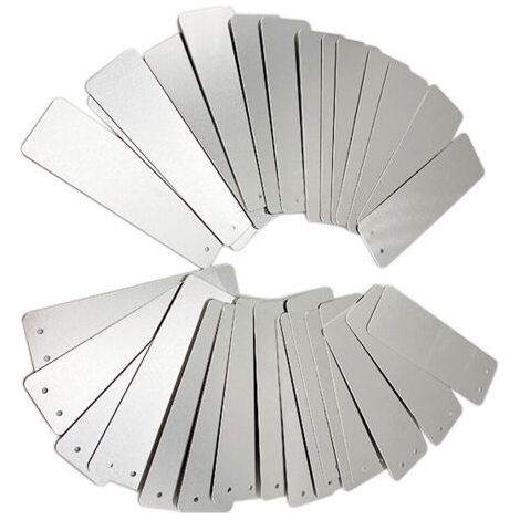 100 Aluminiumetiketten für den Garten - Rechteckige Schilder für den Außenbereich, Metallschilder, Etiketten für Gartenpflanzen, Aluminiumschilder
