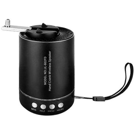 Bluetooth-Lautsprecher mit Handkurbel für Outdoor-Camping (schwarz) (1/5)