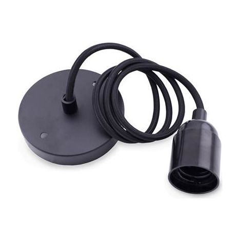 Portalamparas colgante 1M plastico negro cable GSC 0704712 (1/3)
