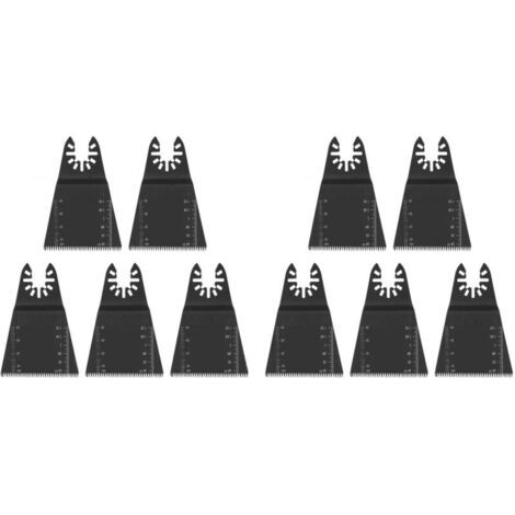 Lames d'outils oscillants, 10 x 65mm lames de scies oscillantes multi-outils Kit de lames de scies universelles à dégagement rapide Métal Bois Plastique Oscillant (1/4)
