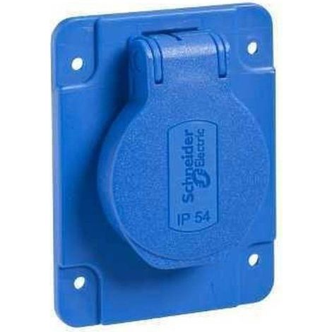 SCHNEIDER PKS61B  Base 10/16A 2P+TT apriete posterior 65x85 azul (1/3)