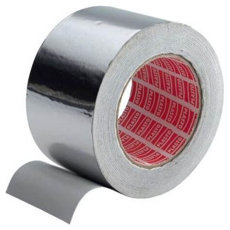 Packung mit 10 2 mil dicken Aluminiumfolien-Klebebändern, mit Trägerfolie, hitzebeständig bis 250 Grad, 15 m x 50 mm (silber) (1/3)