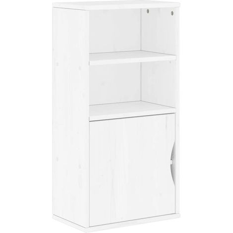 Buffet,Bahut,Armoire latérale ODDA blanc 40x24x79 cm bois massif pin CFW60413 (1/5)