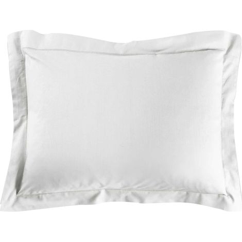 1 Taie d'oreiller, 50x70 cm, 100% Coton, Tissage serré 57 fils, Blanc, Chambre à coucher
