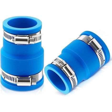 Adaptateur de tuyau pour aspirateur de piscine avec raccords en acier inoxydable, accessoire pour piscine hors sol, gris (1/5)