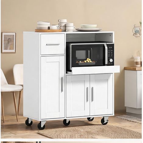 Buffet blanco en melamina de Madera MDF 80 x 40 x 88,7 cm (1/5)