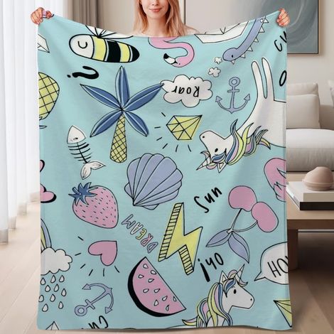 Couverture de lit en polaire confortable légère et douce, chaude en microfibre,6080 pouces (1/4)