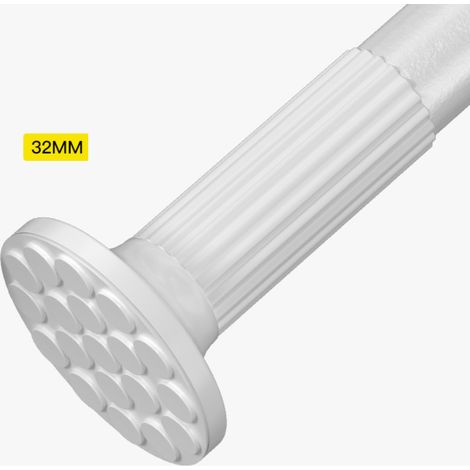 Tige télescopique sans perçage pour rideau de douche, séchoir à (1/5)