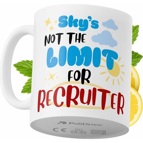 Mug humoristique pour recruteur, avec un texte amusant et un design graphique original. Idéal pour les anniversaires, les fêtes et les occasions spéciales. Mug premium pour le travail à la maison ou a (1/5)