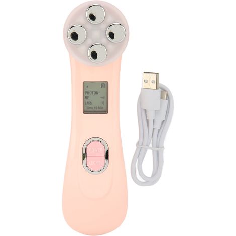 Appareil EMS RF Électroporation Radiofréquence Lumière LED Couleur Rose pour Rajeunissement et Raffermissement de la Peau (1/5)