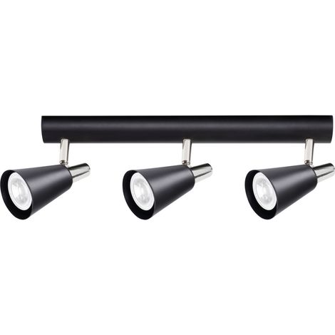 Luminaire mural/plafonnier SEMPRA – 3 spots orientables – Acier noir – 425mm (1/5)