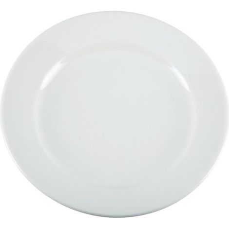 Assiettes à Bord Large Blanches 165(Ø)mm Lot de 12 Olympia