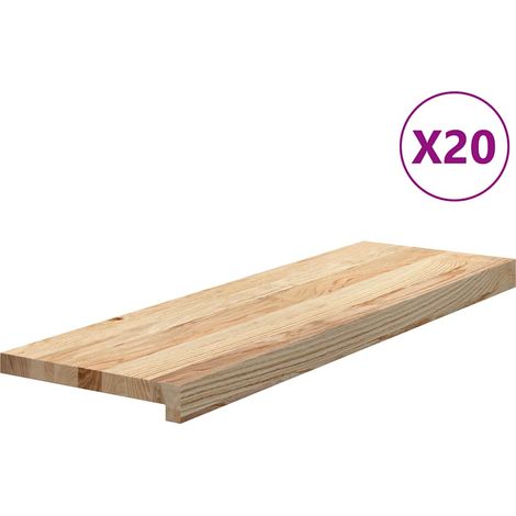 Marches d'escalier 20 pcs non traité bois de chêne massif (1/5)