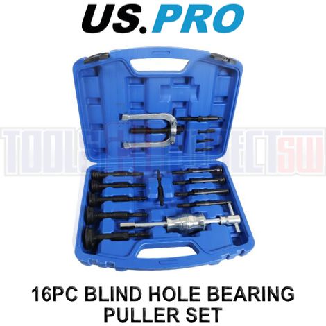 US PRO Tools Bearing Extractor Puller Remover Inner Blind Bearing Removal Set 16pcs 5163 (1/4)