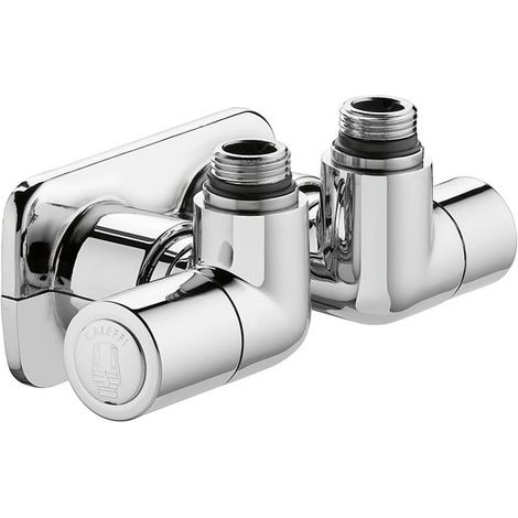 Paar Doppeleckventile für Heizkörperarmatur linke Ausführung HIGH-STYLE Caleffi 400410  1/2"