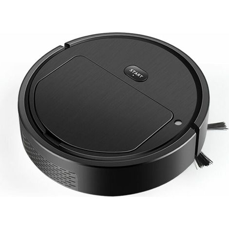 Robot Balai Aspirateur Rechargeable - 3-en-1 Balayage Aspiration Nettoyage Humide - Pour Poils d Animaux Sol Dur Moquette Basse - 1500 mAh - 60 min Autonomie