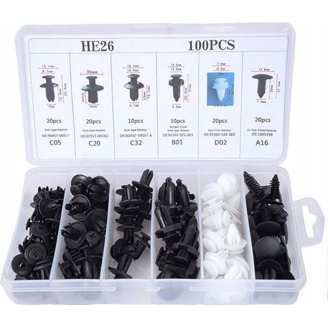 Set de Clips Automotrices 620 Piezas – Universal para Tapicería, Parachoques y Puertas Estuche Plástico Organizador Material Duradero (1/5)