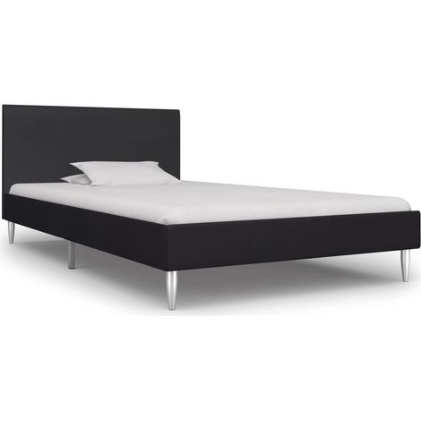 Bettgestell Schwarz Stoff 90x200 cm